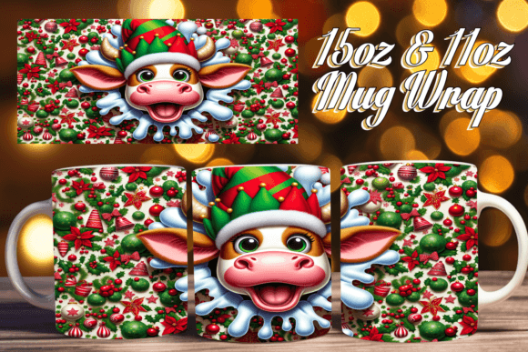 3D Cartoon Snow Mug 11oz Sublimation Design Guide