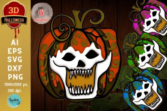 3D Halloween Fruit Skull Pumpkin: Mastering Digital Cut Files for Professional Results