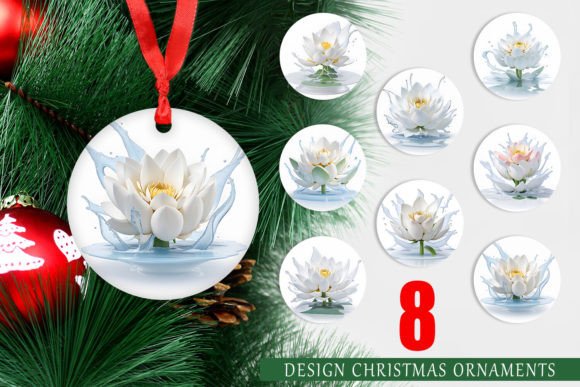 3D Lotus Flower Christmas Ornament Designs
