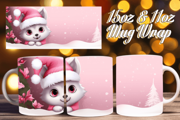 3D Santa's Workshop Mug Wrap 11oz Design Guide
