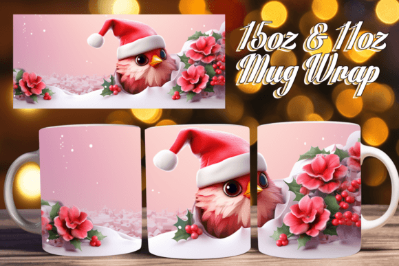 3D Snowflake Delight Mug Wrap 11oz: Elevating Winter Sublimation Projects