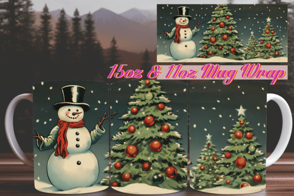 3D Xmas Harmony Mug Wrap 15oz: Elevating Holiday Sublimation Projects