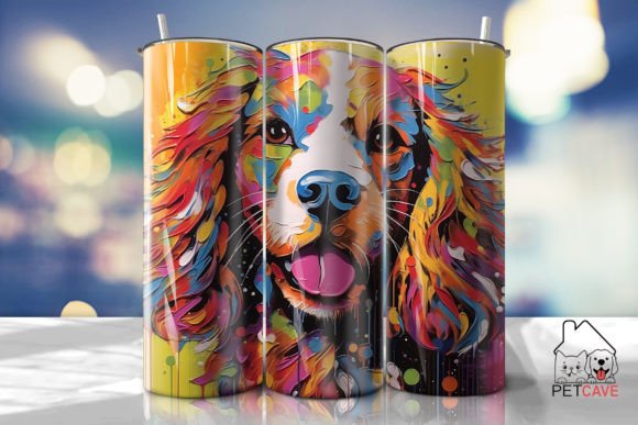 Chucky Spaniel 3D Pop Art Tumbler Wrap: Digital Design Evaluation