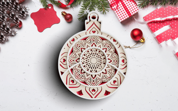 Elevating Holiday Decor with a 3D Christmas SVG DXF Bundle Ornament Svg