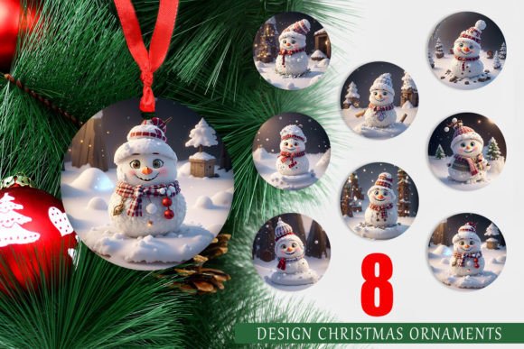 Elevating Holiday Merchandising with High-Resolution 3D Cute Snowman Ornament Designs