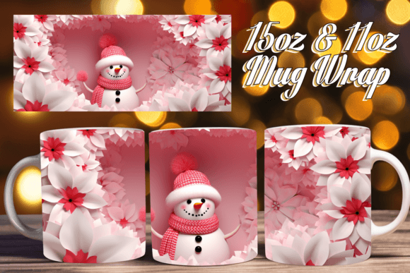 Elevating Seasonal Drinkware with the 3D Winter Berry Mug Wrap