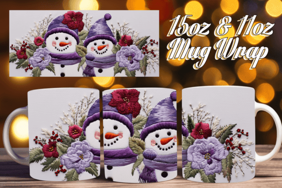 Elevating Winter Merchandise with the Snowman 3D Wrap 15oz Sublimation Design