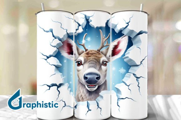 Evaluating Reindeer 3D Smash Wall Art Background 26 for Digital Design
