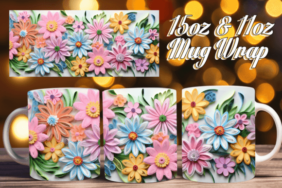 Evaluating Spring Mug Wraps 3D Flower Power for Sublimation Projects