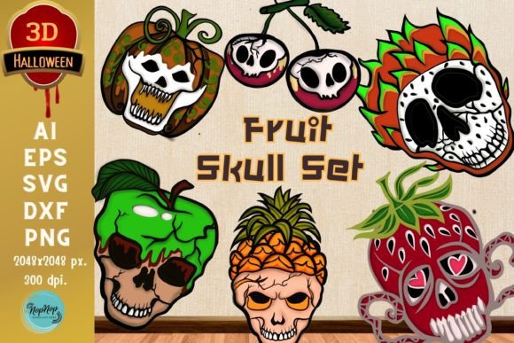 Evaluating the 3D Halloween Fruit Skull Set for Digital Crafting