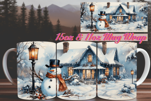Holiday Dream 3D Mug Wrap 15oz: Integrating High-Resolution Assets into Sublimation Workflows