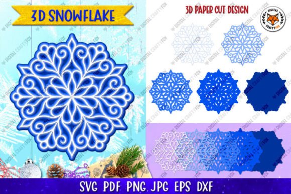 Integrating 3D Snowflake SVG and Christmas Ornament SVG Files into Creative Workflows