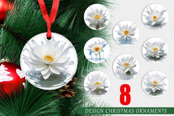 Integrating Christmas Ornament 3D Flower Splash Water Aesthetics into Professional Holiday Decor