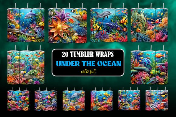 Ocean 3D Paper Tumbler Wraps: Strategic Application for Digital Product Success