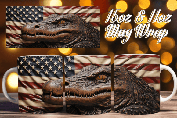 Patriotism in 3D Mug Wrap Design