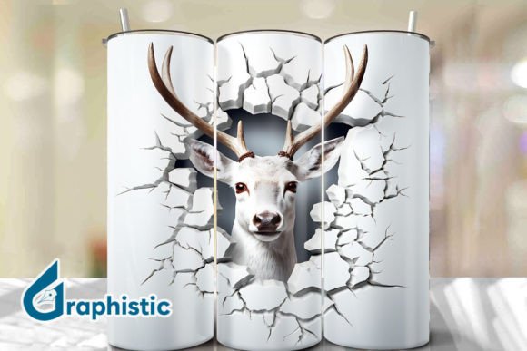 Transforming Creative Projects with Reindeer 3D Smash Wall Art Background 27 Digital Assets