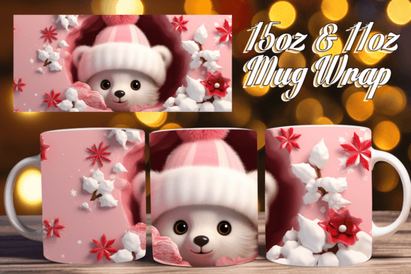 Winter Frost 3D Mug Wrap 11oz: Digital Sublimation Asset Evaluation