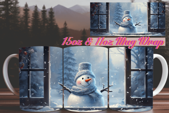 Winter Glow 3D Mug Wrap 15oz: Elevating Seasonal Sublimation Projects